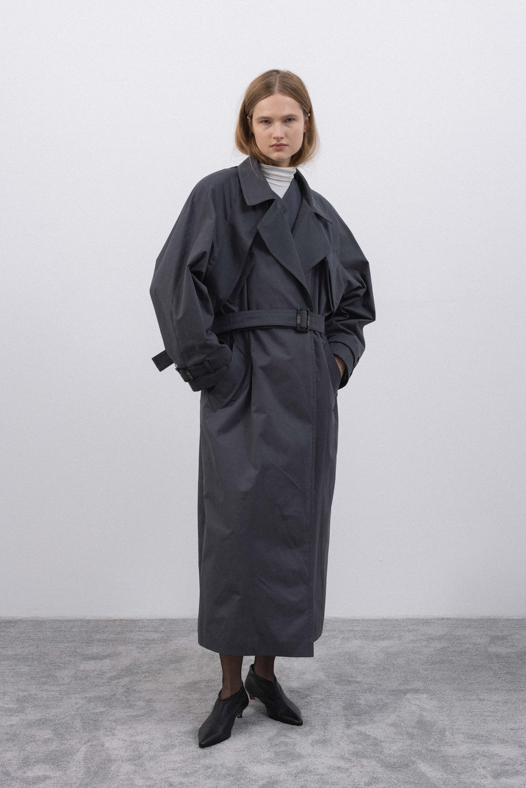 【overdue flair】24SS SIGNATURE OVERSIZED TRENCH COAT SIGNATURE OVERSIZED TRENCH COAT_CREAM BEIGE - overdue flair