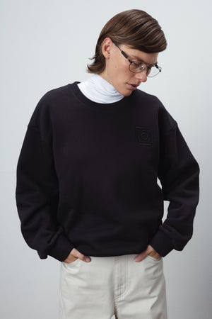 FLOW MONOGRAM SWEATSHIRT IN BLACK