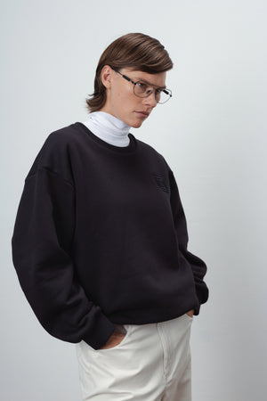 FLOW MONOGRAM SWEATSHIRT IN BLACK