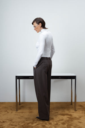 TURTLENECK TOP IN WHITE
