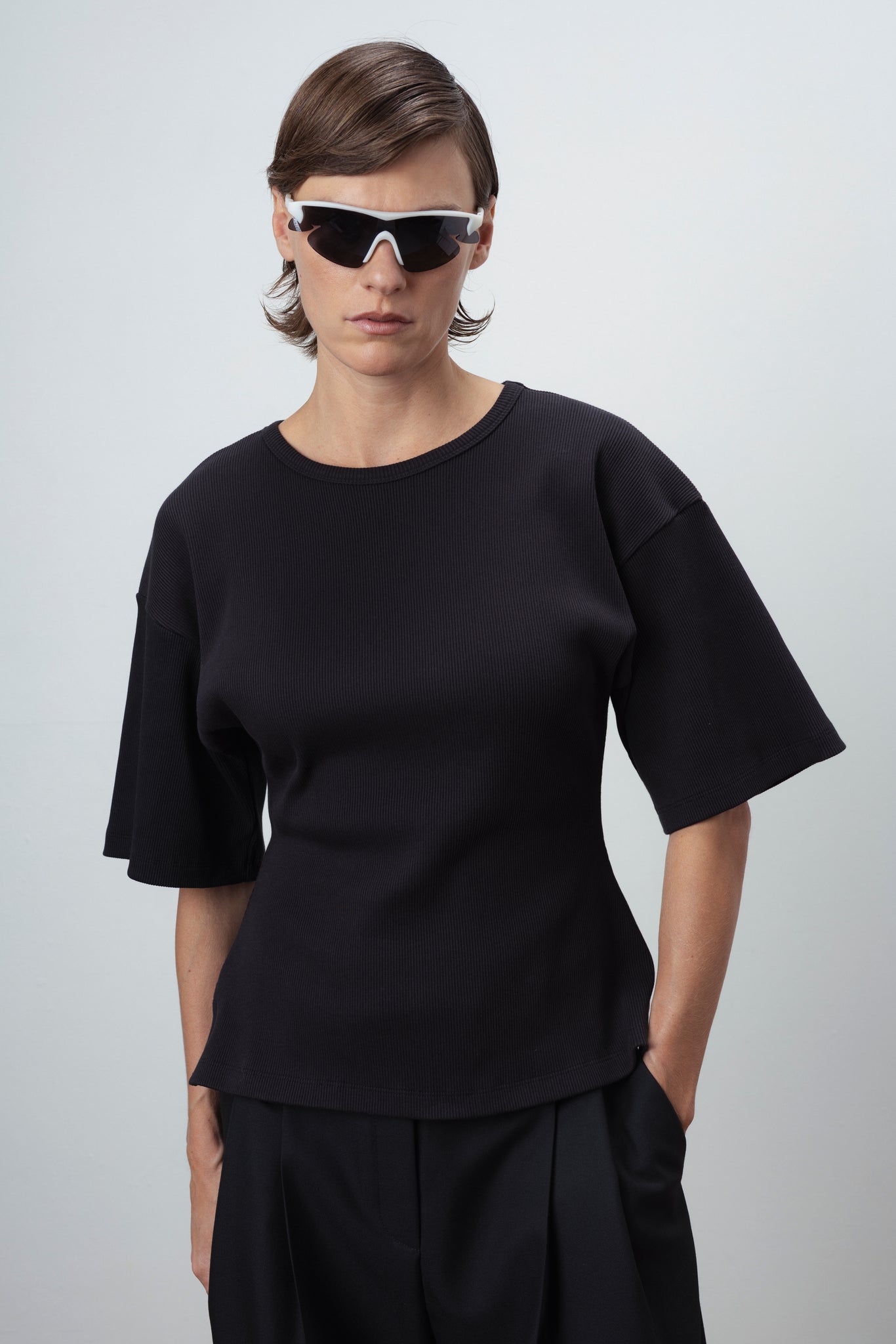 KIMONO T-SHIRT IN BLACK