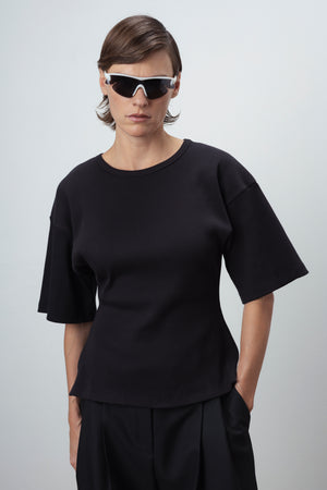 KIMONO T-SHIRT IN BLACK