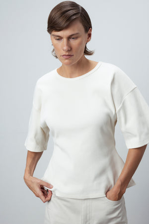 KIMONO T-SHIRT IN OFF-WHITE