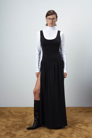 BACKLESS DRAPED DRESS