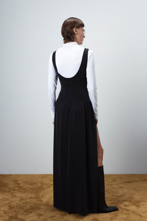 BACKLESS DRAPED DRESS