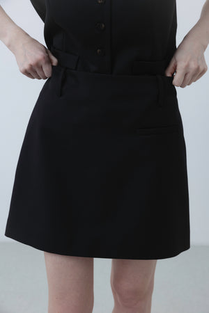 SUIT MINI SKIRT IN BLACK
