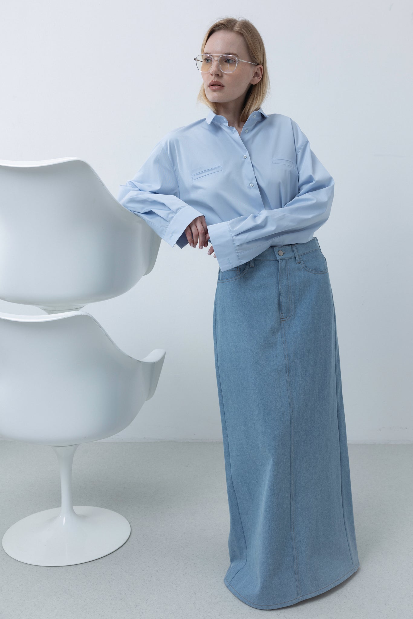 MAXI DENIM SKIRT