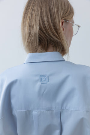 REGULAR POPLIN SHIRT IN LIGHT BLUE
