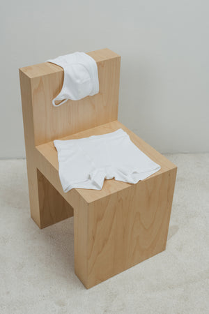 RIBBED BAMBOO BOXER SHORTS IN WHITE