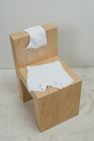 RIBBED BAMBOO BOXER SHORTS IN WHITE