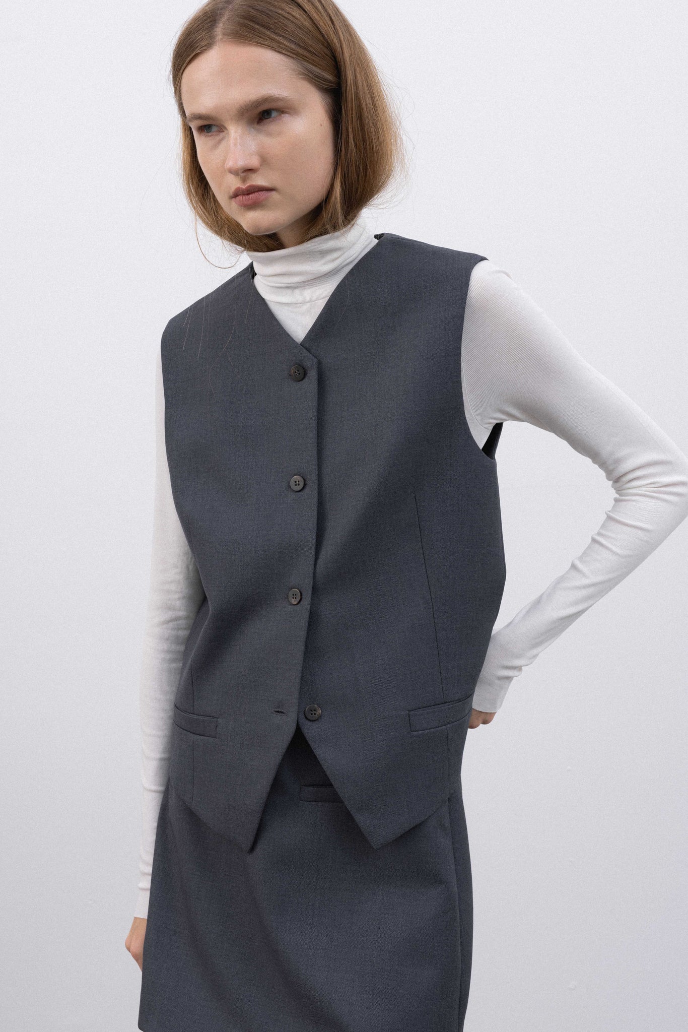 SUIT WAISTCOAT IN GREY