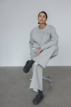 FLOW LOUNGE TROUSERS IN MELANGE GREY