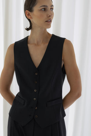 CLASSY SUIT WAISTCOAT IN BLACK