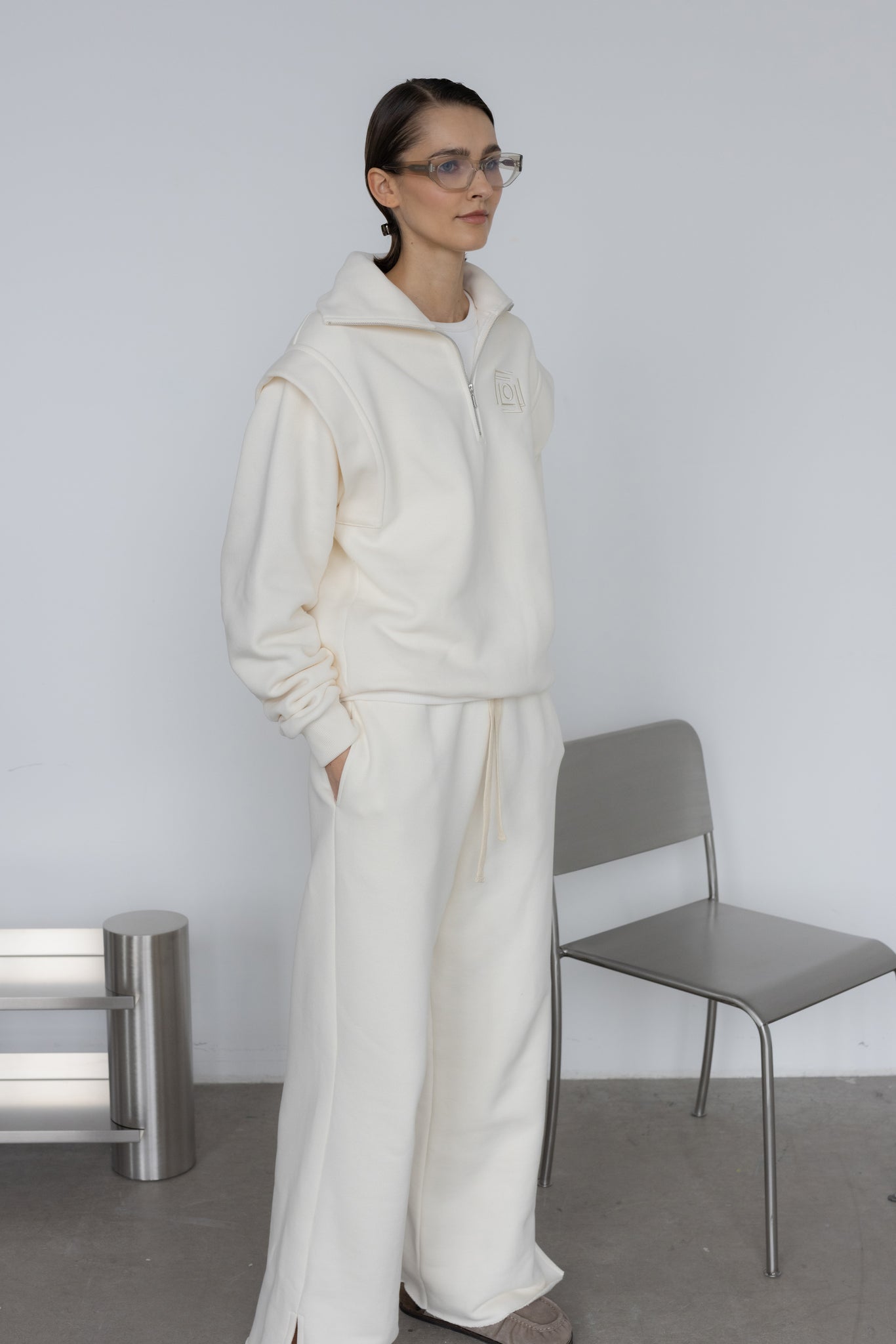 FLOW LOUNGE TROUSERS IN OFF-WHITE