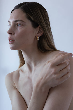 DOUBLE HOOP EARRINGS IN TWO COLOURS