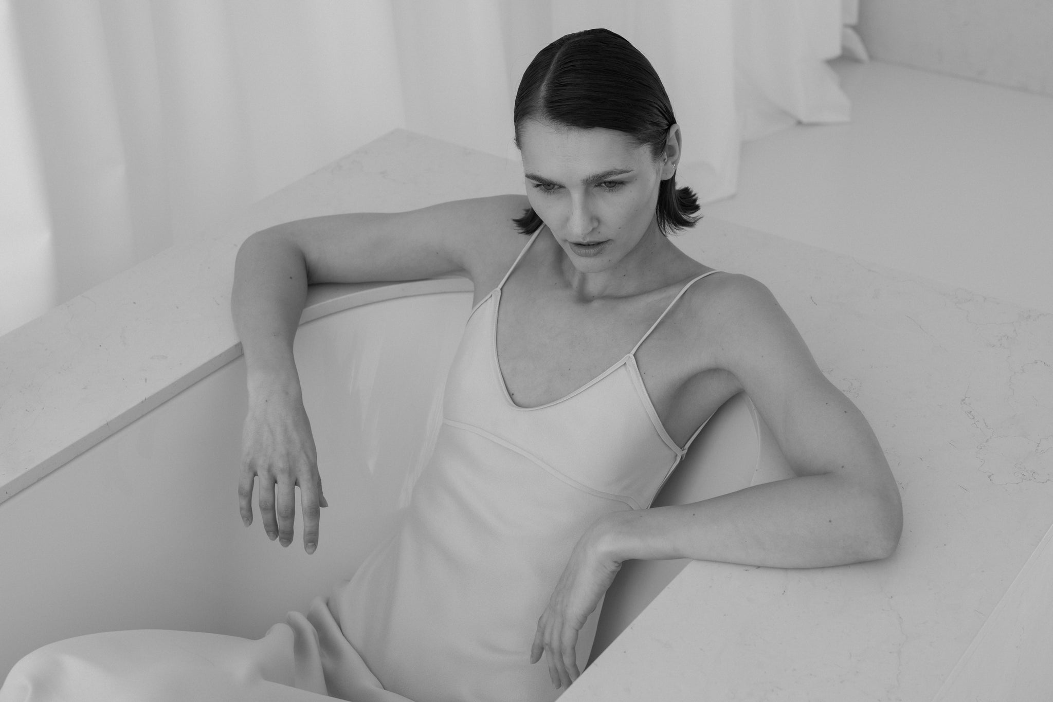 LONG BACKLESS SLIP DRESS IN CREAM www.flowfemme.com LONG BACKLESS SLIP DRESS IN CREAM www.flowfemme.com